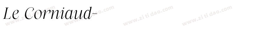 Le Corniaud字体转换